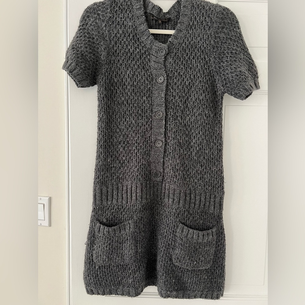 Short Sleeve Sweater Dress size Small Alpaca/Wool blend